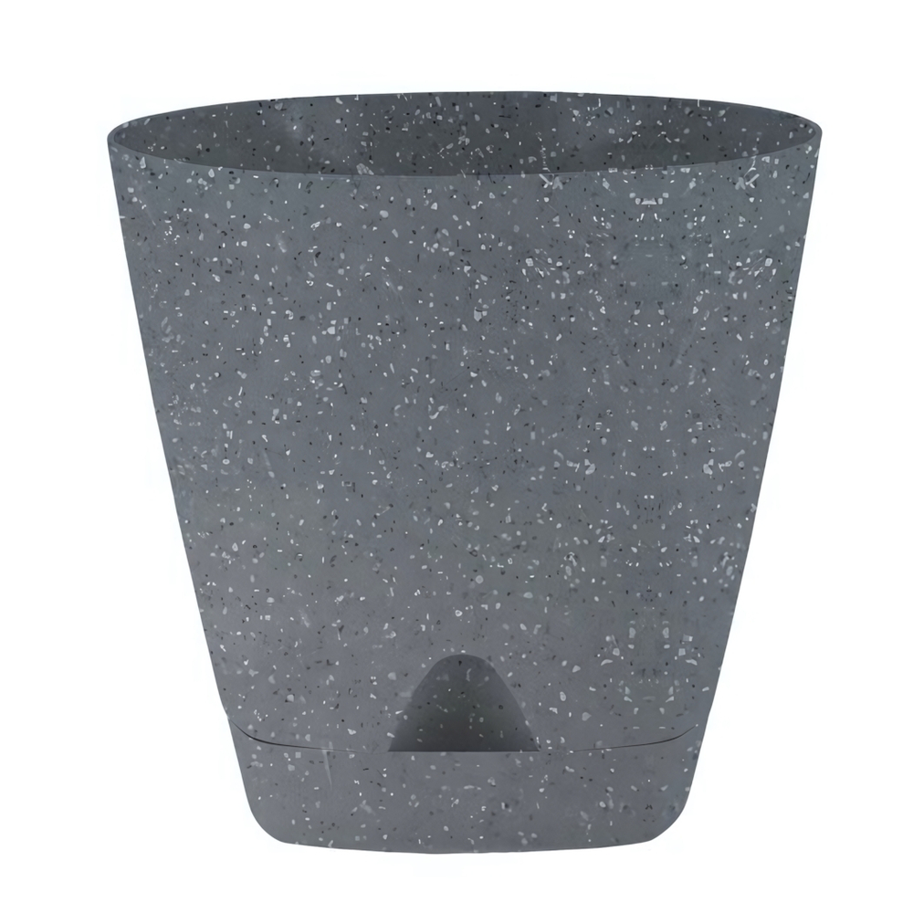 Горшок для цветов InGreen Amsterdam D200мм 4л с прикорневым поливом, тёмный камень