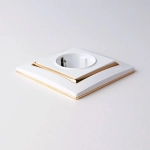 Рамка на 1 пост Snabb (белый/золото) W0011933