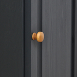 Тумба Лена трехдверная деревянная (нижняя часть буфета), серый/антик