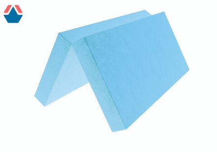 Мат спортивный складной 1000х1000х100 мм  2 сложения (вин.кожа) ГОЛУБОЙ