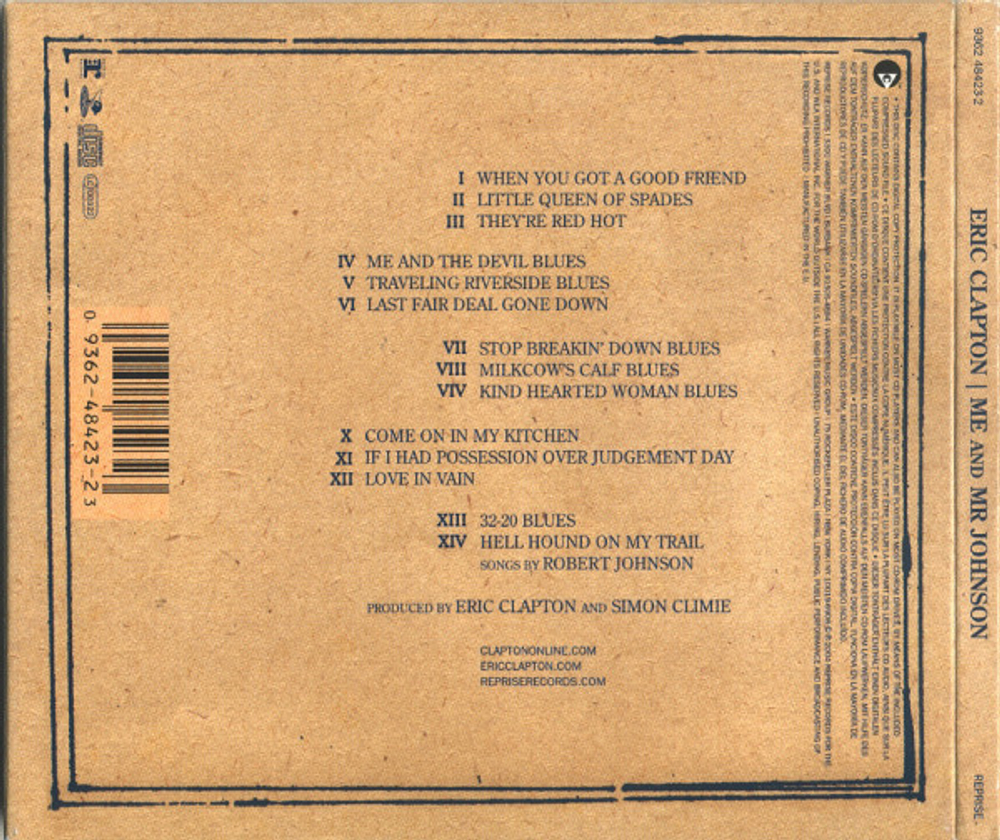 Eric Clapton / Me And Mr Johnson (CD)