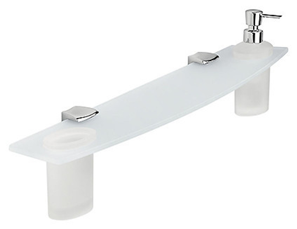 Полочка со стаканом и диспенсером75см. Colombo Land  B2815, хром