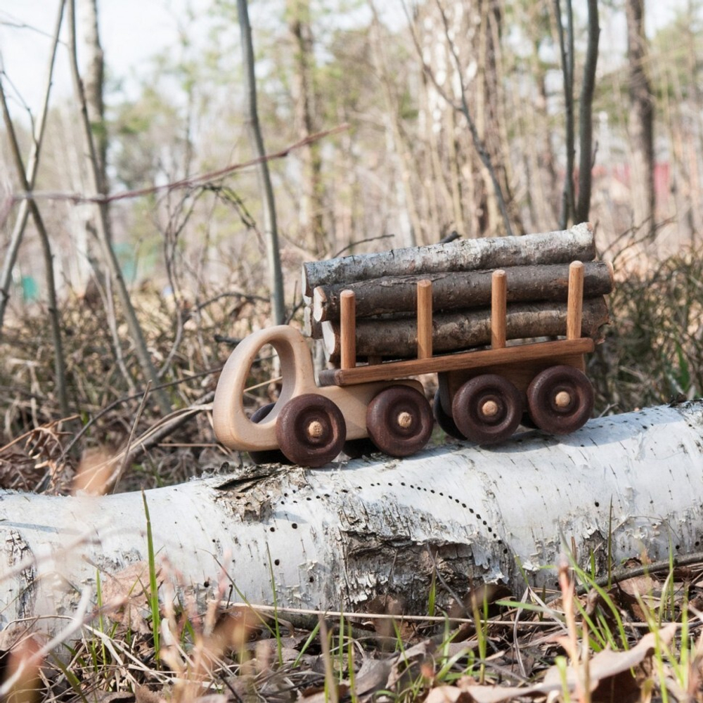 Деревянная машинка Лесовоз Леснушки