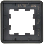 BRITE Рамка 1-местная РУ-1-1-Бр металл черный RE IEK