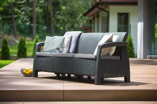 Диван пластиковый Corfu love seat max графит