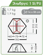 ЛЕГКАЯ ПАЛАТКА NORMAL ЭЛЬБРУС 1 SI/PU
