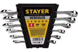 Набор комбинированных гаечных ключей Stayer 6 шт 6 - 14 мм HERCULES 27085-H6_z01