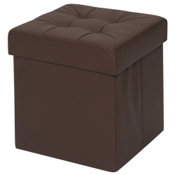 Пуфик Складной Коричневый ЭкоКожа