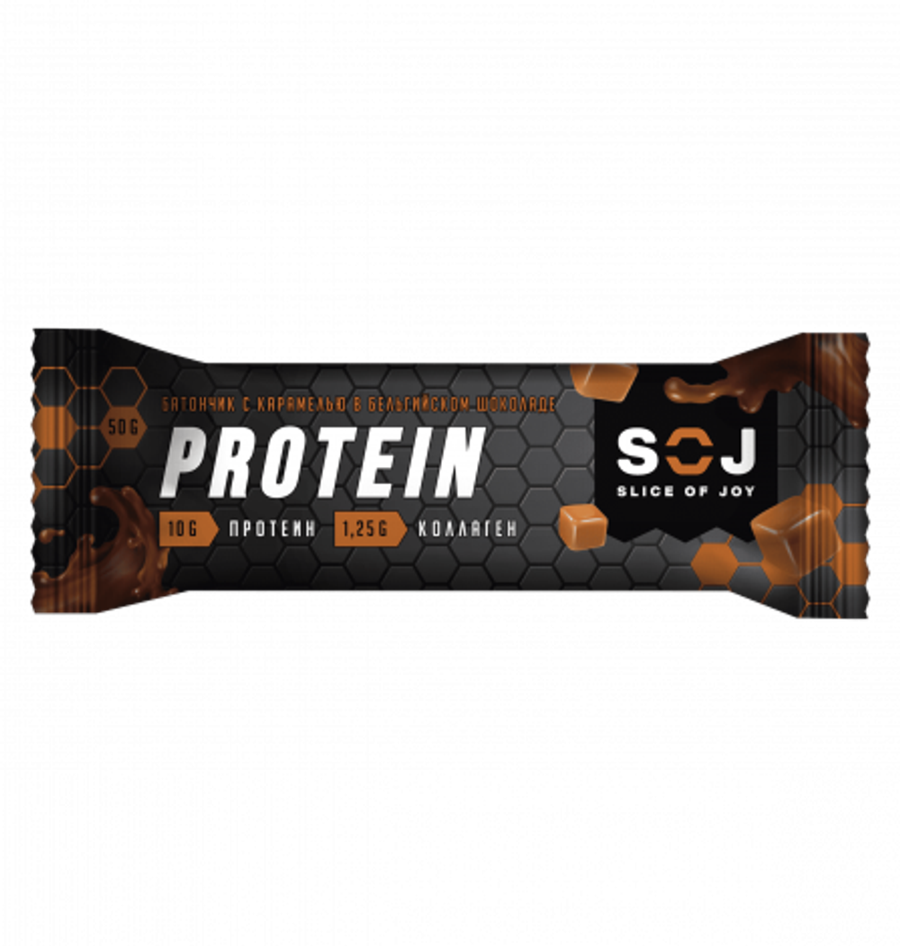 SOJ Протеиновый батончик в шоколаде "Protein SOJ" 50 г с соленой карамелью