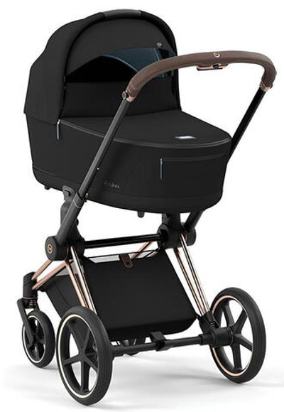 Коляска для новорожденных Cybex Priam IV Rosegold Stardust Black Plus