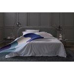 Плед из хлопка с авторским принтом синего цвета из коллекции freak fruit, 130х180 см