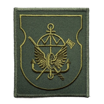 Шеврон вышитый батальона ЖДВ полевой (меч,топор) на липучке