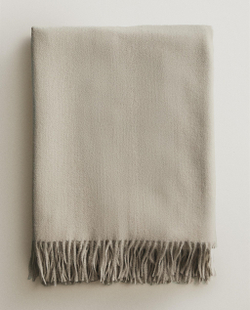 Zara Home плед из полиэстера, экрю, 140x190 см · 6301/004
