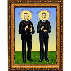 Иоанн Ковшаров и Юрий Новицкий святые мученики. Икона на холсте