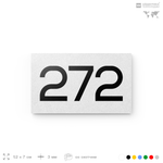 Номер на дверь 272, табличка на дверь для офиса, квартиры, кабинета, аудитории, склада, белая 120х70 мм, Айдентика Технолоджи