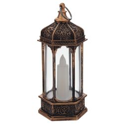 GAEM Изделие декоративное "Фонарь" с подсветкой (3хАG13), L5,5 W6 H13,5 см, 4в.