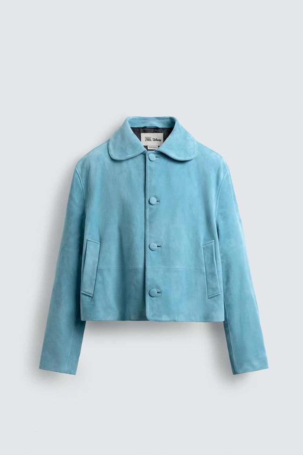 ZARA HARRY LAMBERT X DISNEY ЗАМШЕВАЯ КУРТКА, СИНИЙ