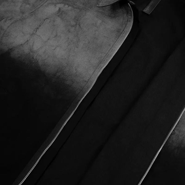 Куртка Fade Spray-Painted Assymetrical Denim серая - фото 11