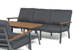 "Крокус" лаунж-зона 5-местная из алюминия, цвет темно-серый