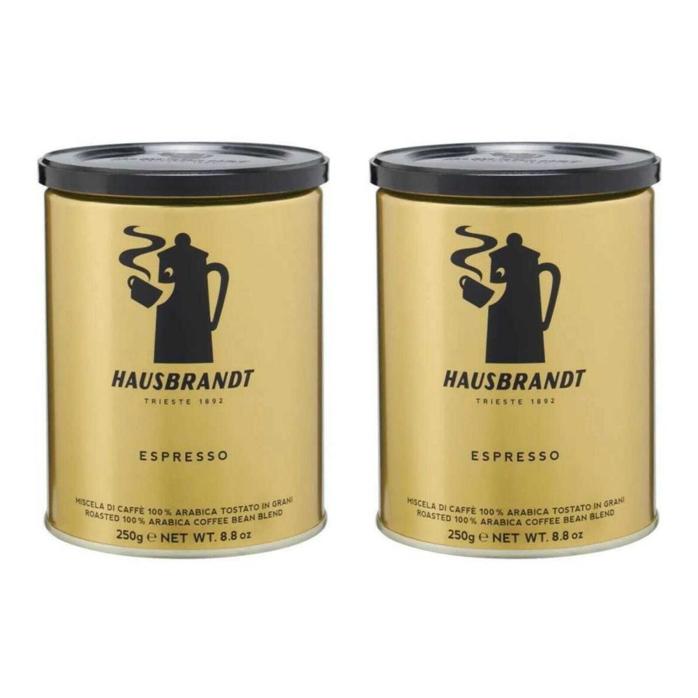 Кофе в зернах Hausbrandt Espresso жестяная банка 250 г, 2 шт