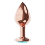 Анальная Пробка Diamond Topaz Shine L Розовое Золото 4026-02lola