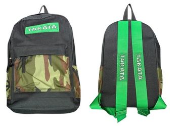JDM рюкзак Takata камуфляж с зелёными ремнями