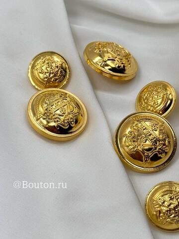 Пуговицы Герб золотистые пластиковые