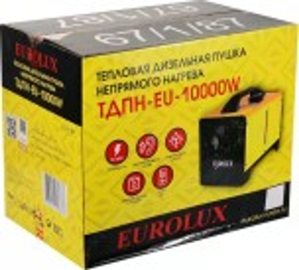 Тепловая пушка на дизтопливе непрямого нагрева EUROLUX ТДПН-EU-10000W 67/1/87