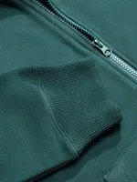 Худи Hardlunch Logo на молнии темно-зеленый