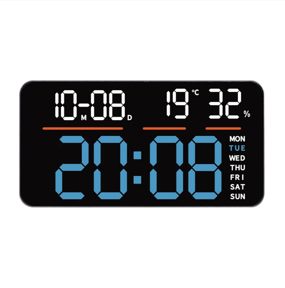 Часы-будильник настольно-настенные LED YX-2810 Black-White