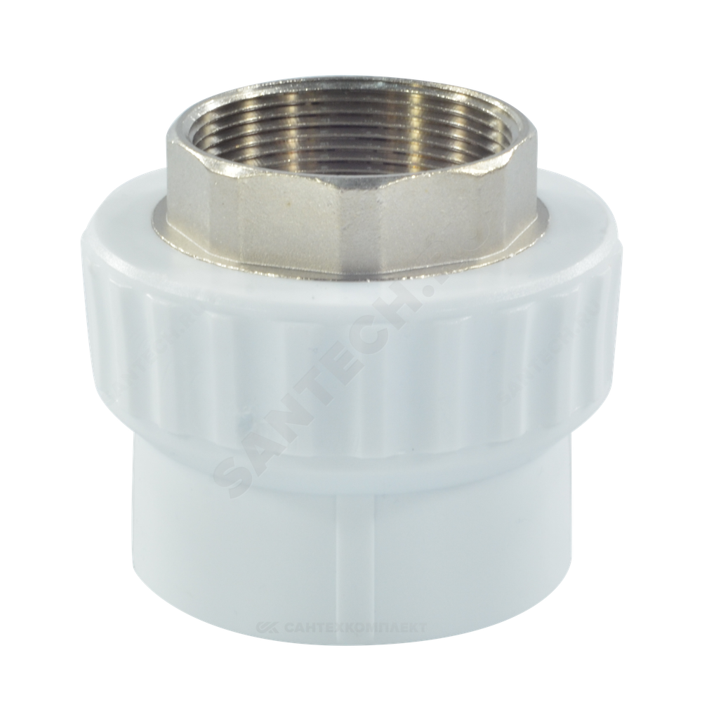Муфта PP-R комбинированная белая Дн 50х2" ВР под ключ VALFEX 10134150