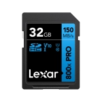 Карта памяти Lexar High-Performance 800x Blue PRO SDHC 32GB UHS-I U1 V10, R/W 150/45 МБ/с