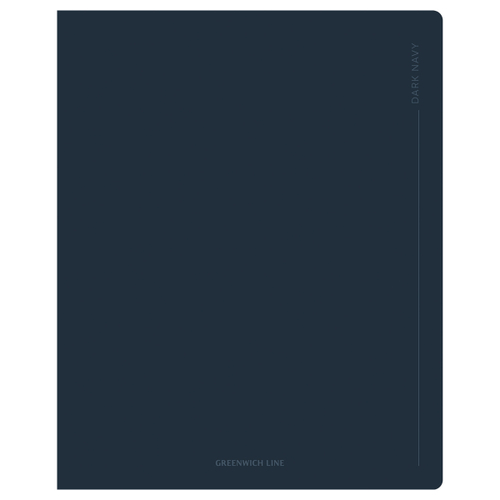 Тетрадь 48л., А5, линия "Dark navy", "cофт-тач" ламинация, выб. лак, 70г/м2, Greenwich Line