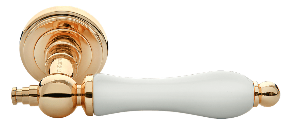 Дверные ручки Morelli "MART" MH-42-CLASSIC PG/W Цвет - Золото/белый