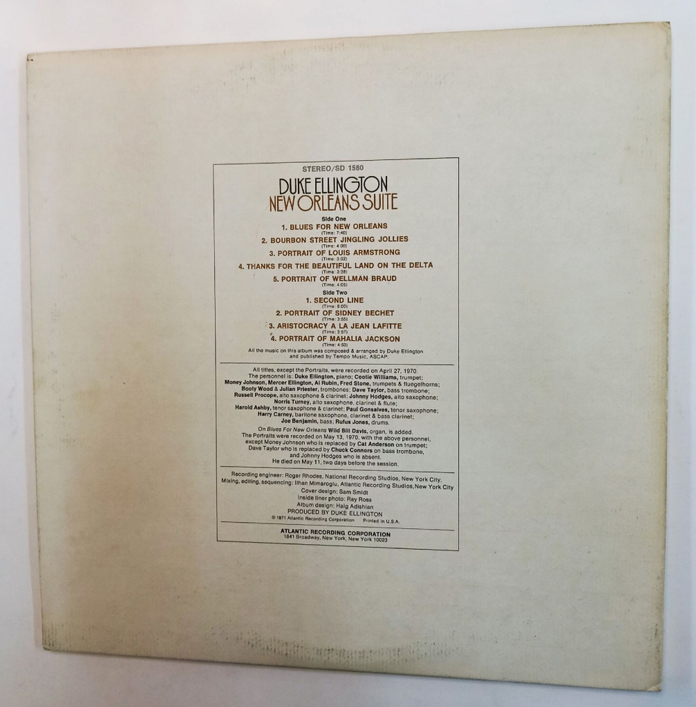 Винтажная виниловая пластинка LP Duke Ellington New Orleans Suite (1971 USA)
