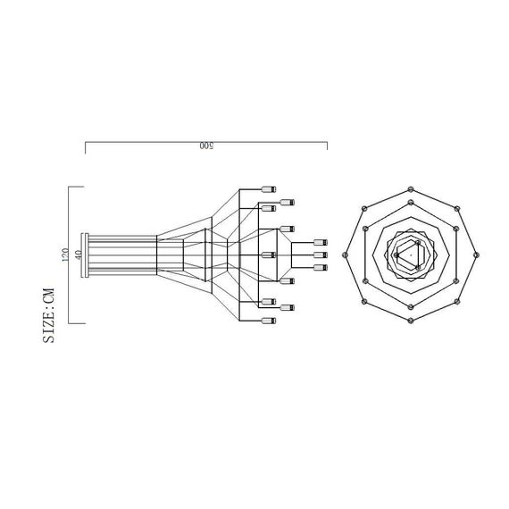 Подвесная люстра Imperium Loft Vibia Wireflow 75118-22