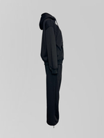 Спортивный костюм-тройка 23367 из зип-кофты, прямых штанов на кулиске и жилета