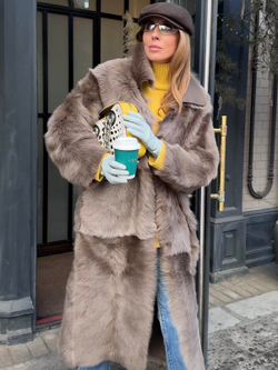 Двустороннее пальто-дубленка Toscana