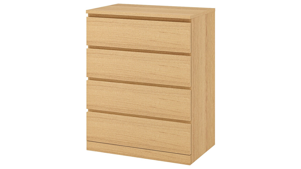 Комод MALM Бук Бавария 0381 PR (4 ящика) 80*48*102 см, Бук Бавария   Фиеста