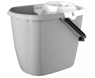 Ведро с отжимом 13л прямоугольное моп "Etna" серый