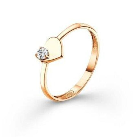 Кольцо из золота с фианитами