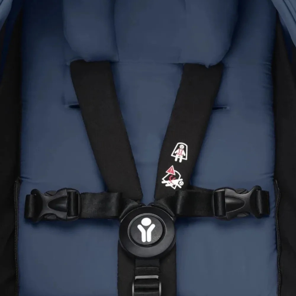 Коляска Stokke YOYO3 Newborn Pack рама чёрная Black 2 в 1 Air France Blue