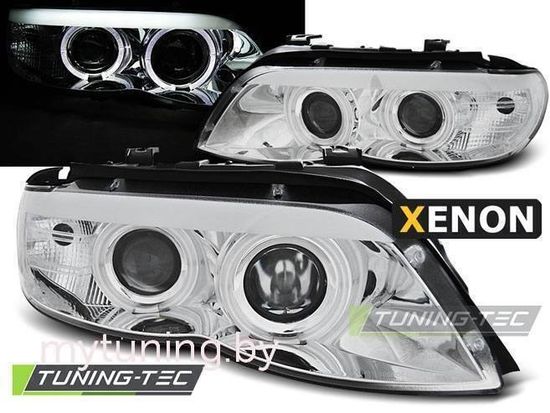 Передние фары XENON ANGEL EYES CHROME для BMW X5 E53 LCI