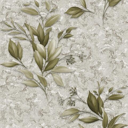 Обои в бобинах 0.53х200м Лавр темно-зеленый