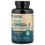 Deva, веганские омега-3 кислоты, ДГК и ЭПК, 90 капсул