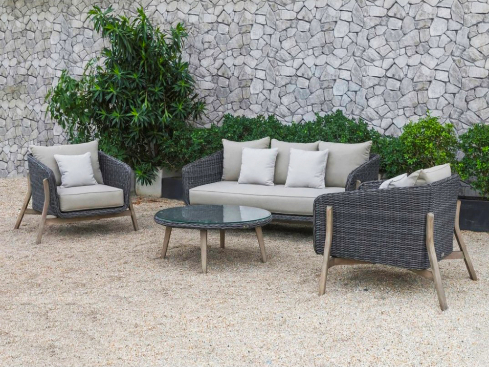 Комплект плетеной мебели Tagliamento Jura, серый, антрацит