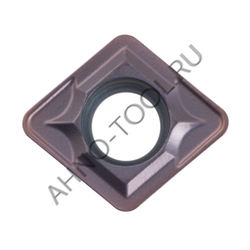 Пластина твердосплавная ISO CCMT060208-UMA APM20B AHNO по жаропроч. и нерж.стали, получистовая