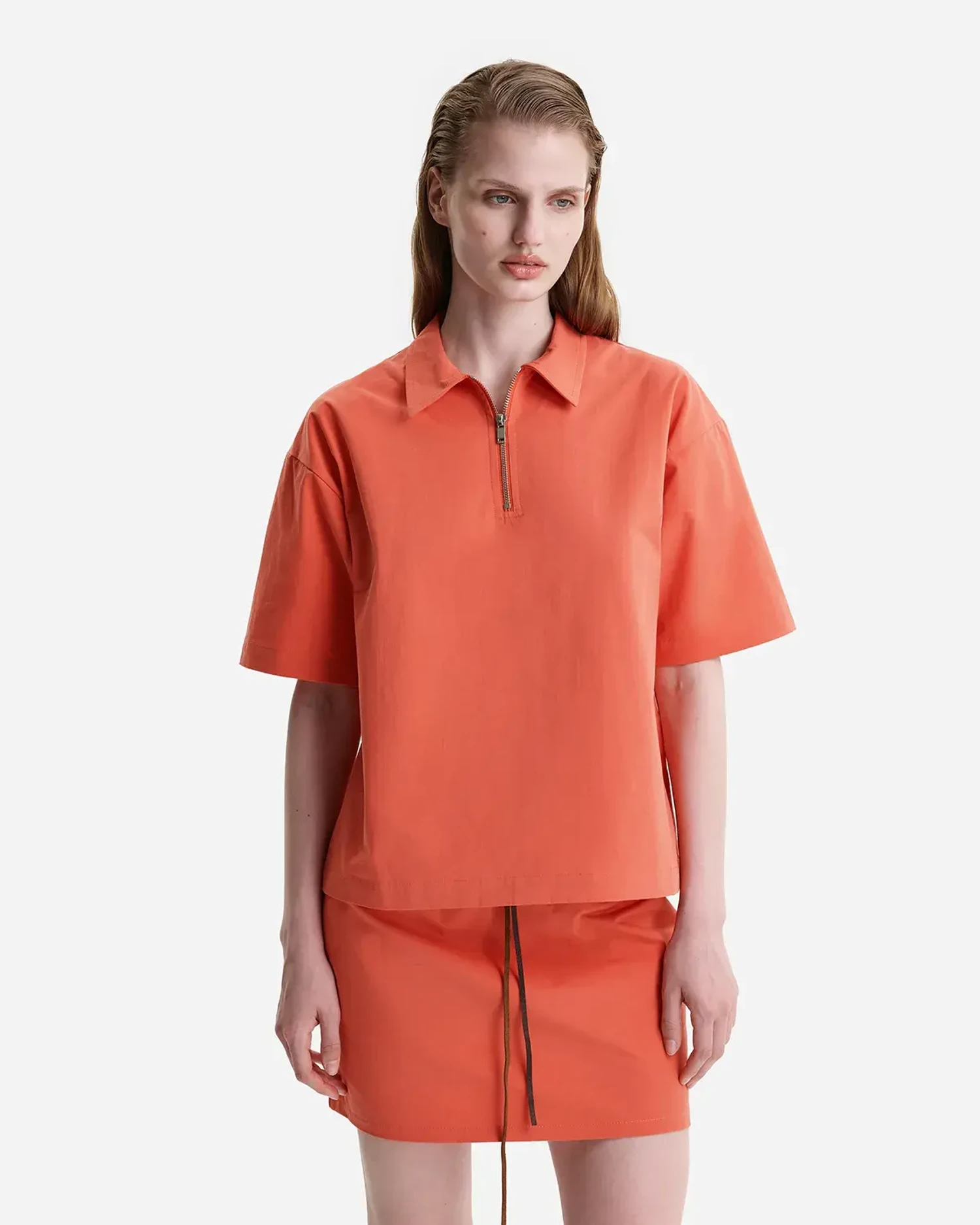 Рубашка-поло коралловая