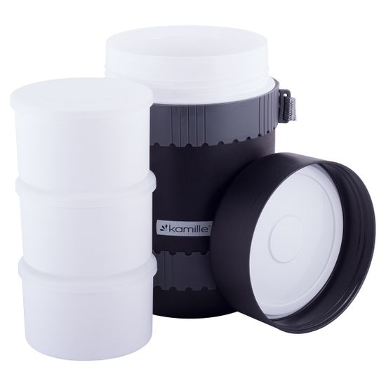 Термос пищевой 1800 мл. Kamille КМ 2029 пластиковый с емкостями