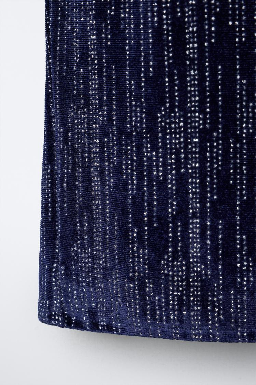 ZARA БАРХАТНЫЙ ТОП С БЛЁСТКАМИ, ЦВЕТ НОЧНОГО НЕБА